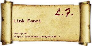 Link Fanni névjegykártya